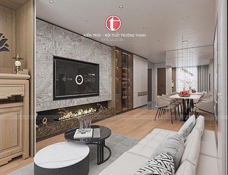 Thiết kế nội thất chung cư 3 phòng ngủ Diamond Hill – Không gian sống hiện đại cho gia đình