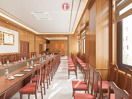 Thiết kế nội thất phòng hội nghị Công an Tỉnh Bắc Ninh – Không gian trang nghiêm và chuyên nghiệp