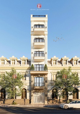 Thiết Kế Nhà Phố Tân Cổ Điển 6 Tầng Đẹp – Kiến Trúc Sang Trọng Và Đẳng Cấp